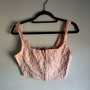 Pink floral corset